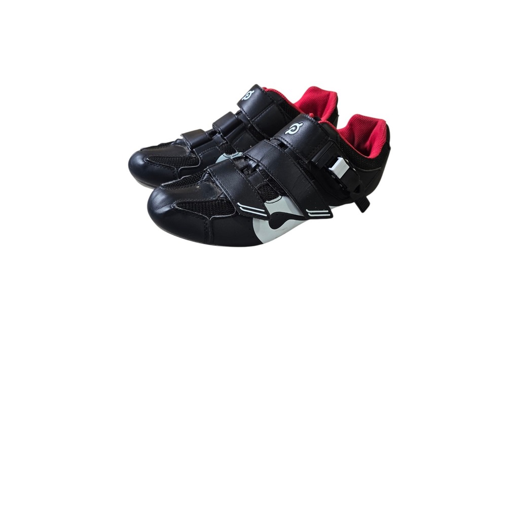 Peloton Cycling Shoes Black Red White EU 41 With Look Delta Cleats Indoor Bike